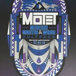 Motet - 2016 Derek Perez Poster Morrison, CO Red Rocks
