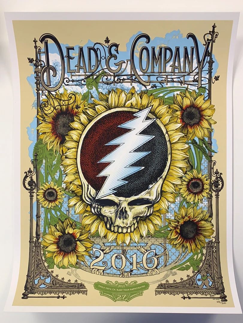 Sold Out Posters Gig Posters Dead & Company - 2016 Poster Chula Vista, CA Summer Tour
