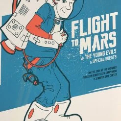 Flight To Mars - 2014 Dumbgun Poster Seattle, WA Showbox