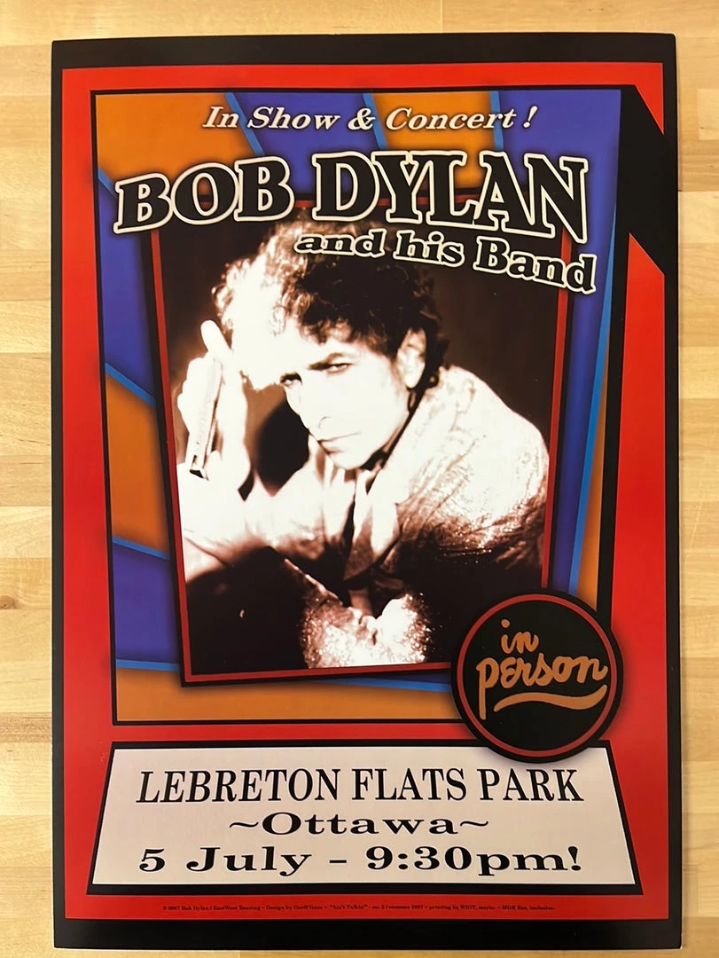 Bob Dylan - 2007 Geoff Gans Poster Ottawa, Canada