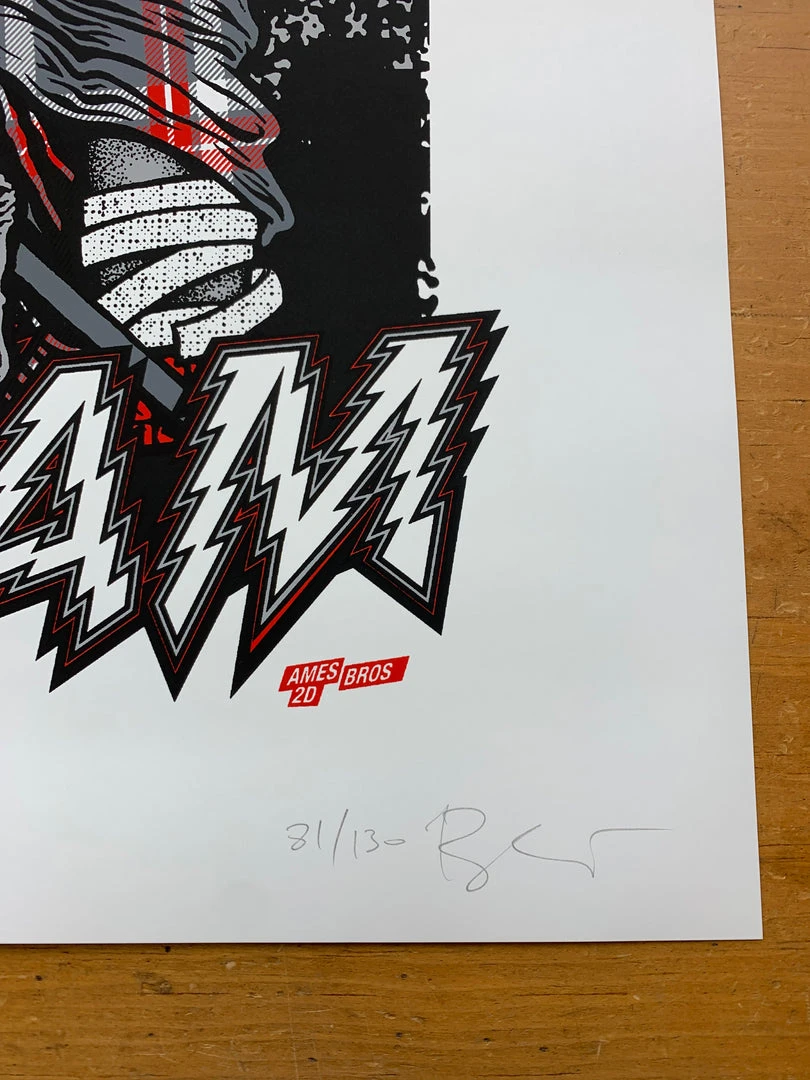 Ames Brothers Pearl Jam - 2014 Ames Design Poster Tulsa, OK BOK Center S/N