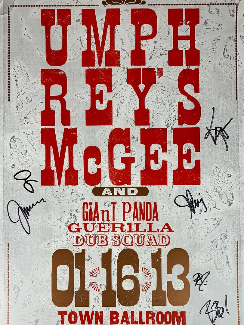 Mohawk Press Umphrey's McGee - 2013 Poster Buffalo, NY Band Signed 47/215