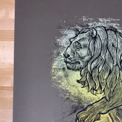 Serengeti Ghost - 2009 Dan Grzeca Poster Art Print Dark Brown