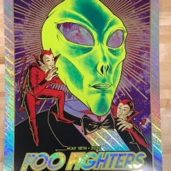 Foil Posters Foo Fighters - 2020 Brian Ewing Poster Cleveland, OH Rapture Foil