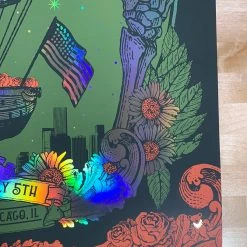 Fare Thee Well - 2015 Status Serigraph Grateful Dead Poster Chicago, IL FOIL