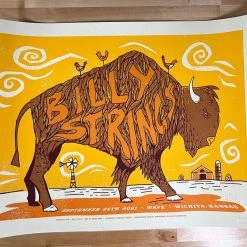 Billy Strings - 2021 Andy Bird Poster Wichita, KS Gig Posters