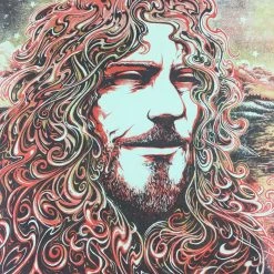 Robert Plant - 2015 Miles Tsang Poster Cary, NC Booth Amphitheater VARIANT
