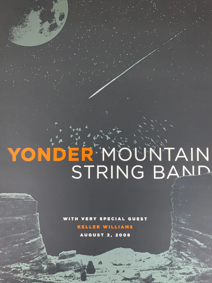 Yonder Mountain String Band - 2008 Anthem Branding Poster Red Rocks Morrison, CO