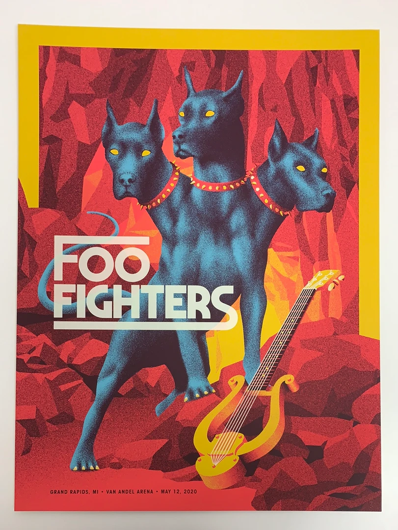Gig Posters Foo Fighters - 2020 Shawn Ryan Poster Grand Rapids, MI Van Andel Arena