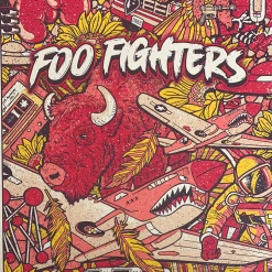 Gregg Gordon Gig Posters Foo Fighters - 2020 Gigart Poster Wichita, KS Intrust Bank Arena 1st