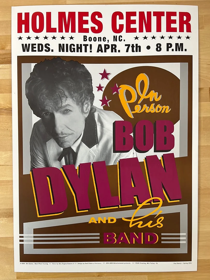 Gig Posters Bob Dylan - 2004 Geoff Gans Poster Boone, NC