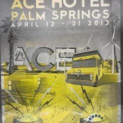 Ace Hotel - 2013 Third Man Records Poster Palm Springs Lenticular Gig Posters