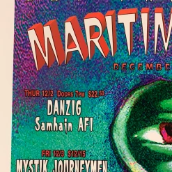 The Artworks MHP 81 Danzig - 1999 Poster Maritime Hall San Fran 1st Gig Posters