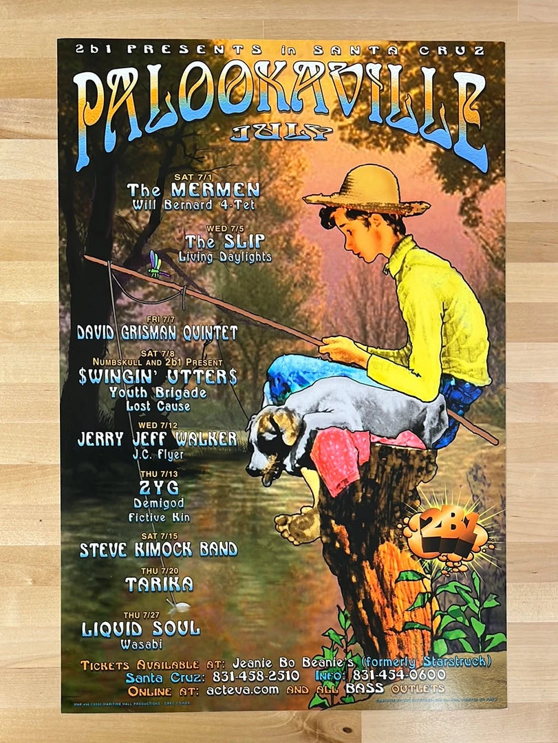 The Artworks Gig Posters MHP 96 July - 2000 Poster Palookaville Santa Cruz, CA 1st