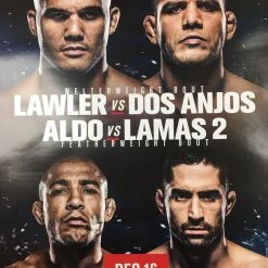 Sold Out Posters UFC Fight Night - 2017 Poster Lawler Vs Dos Anjos, Aldo Vs Lamas 2