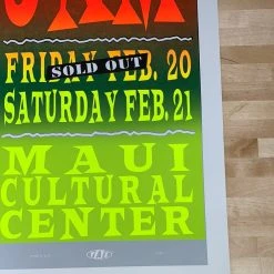 TAZ Gig Posters Pearl Jam - 1998 T.A.Z. Poster Maui, HI Cultural Center Variant