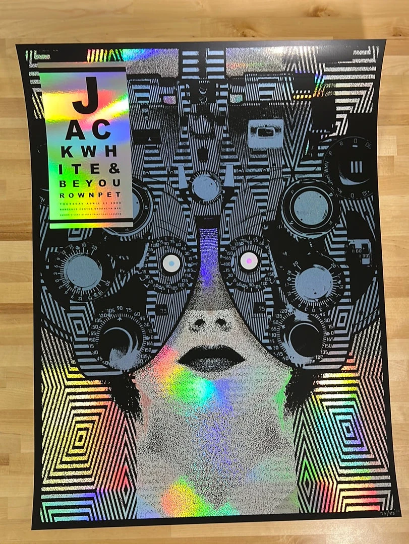 Gig Posters Jack White - 2022 The Silent Giants Poster Brooklyn, New York X/83