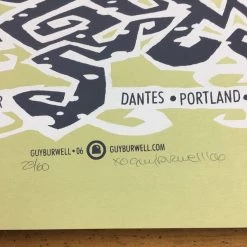 Early Man - 2006 Guy Burwell Poster Portland, OR Dante's