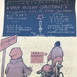 A Very Milky Christmas - 2002 Jay Ryan Poster Death Cab For Cutie Milwaukee
