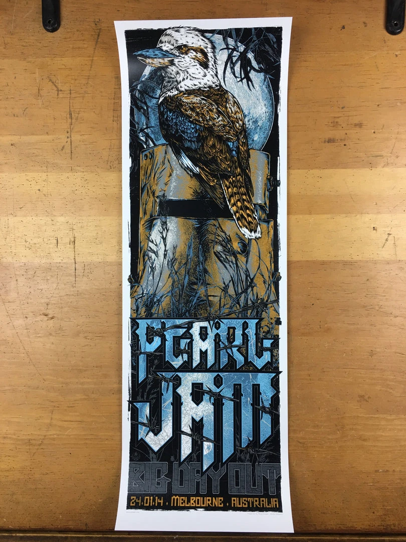 Pearl Jam - 2014 Rhys Cooper Poster Melbourne, AUS Flemington Racecourse