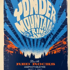 Methane Studios Yonder Mountain String Band - 2007 Methane Poster Red Rocks Morrison, CO Colorado