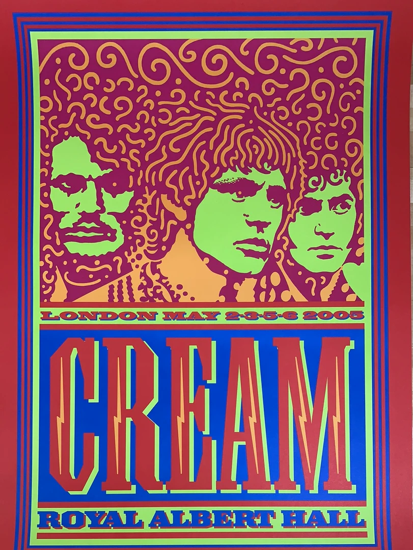 Eric Clapton Cream - 2005 John Van Hamersveld Poster London AE 19x27.5