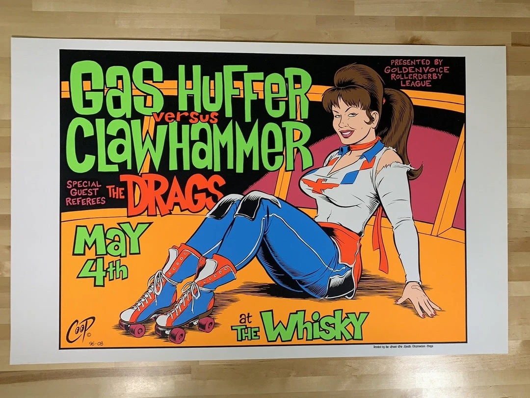 Gas Huffer - 1996 Chris Coop Poster Los Angeles, CA Whisky A Go-Go Gig Posters