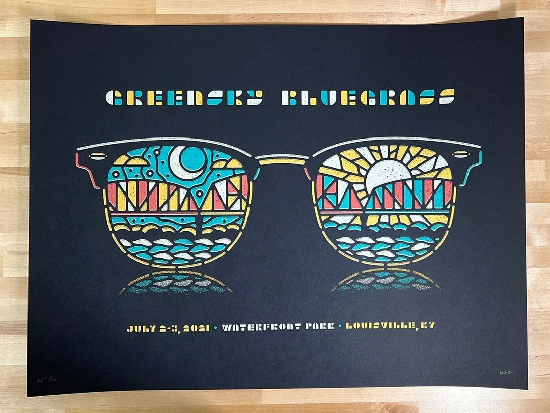 Greensky Bluegrass - 2022 DKNG Poster Louisville, KY Waterfront