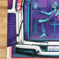 Half Hazzard Press Colorado Lotus - 2021 Half Hazard Poster Red Rocks, Morrison, CO