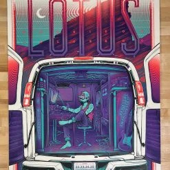 Half Hazzard Press Colorado Lotus - 2021 Half Hazard Poster Red Rocks, Morrison, CO