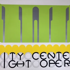 Art Prints City Center Light Opera - 1968 Gerald Laing Art Print Poster Original Vintage