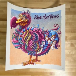 Dodo - 2021 BioWorkz Poster Dave Matthews Band Pink Gig Posters