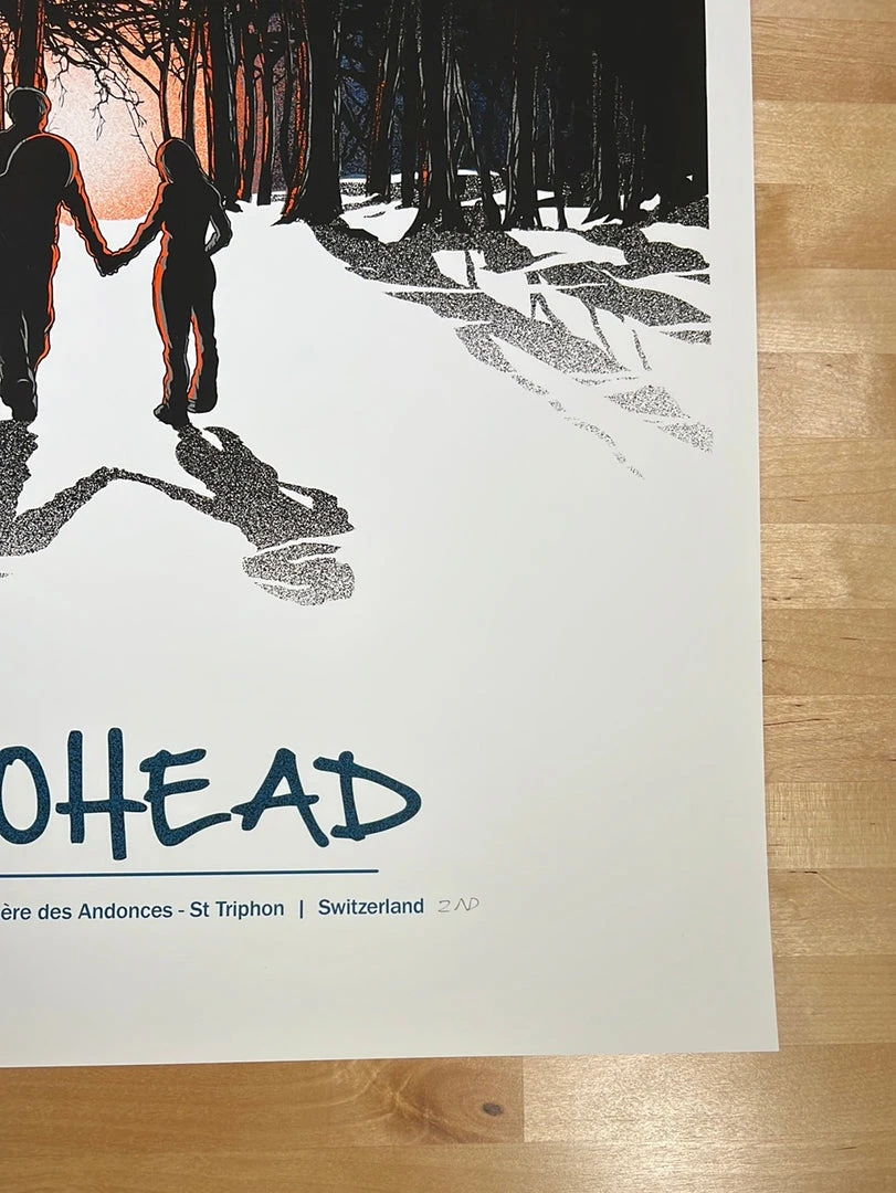 Radiohead - 2012 Joshua Budich Poster St. Triphon, Switzerland 2nd Gig Posters