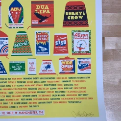 Gig Posters Bonnaroo - 2018 Mike Davis Poster Manchester, TN