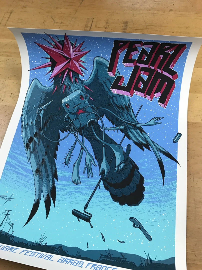 Gig Posters Pearl Jam - 2010 Jeff Soto Poster Arras, France, Town Square