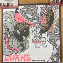 Gig Posters Swans - 2013 Junko Mizuno Poster Tokyo, Japan Unit Tokyo