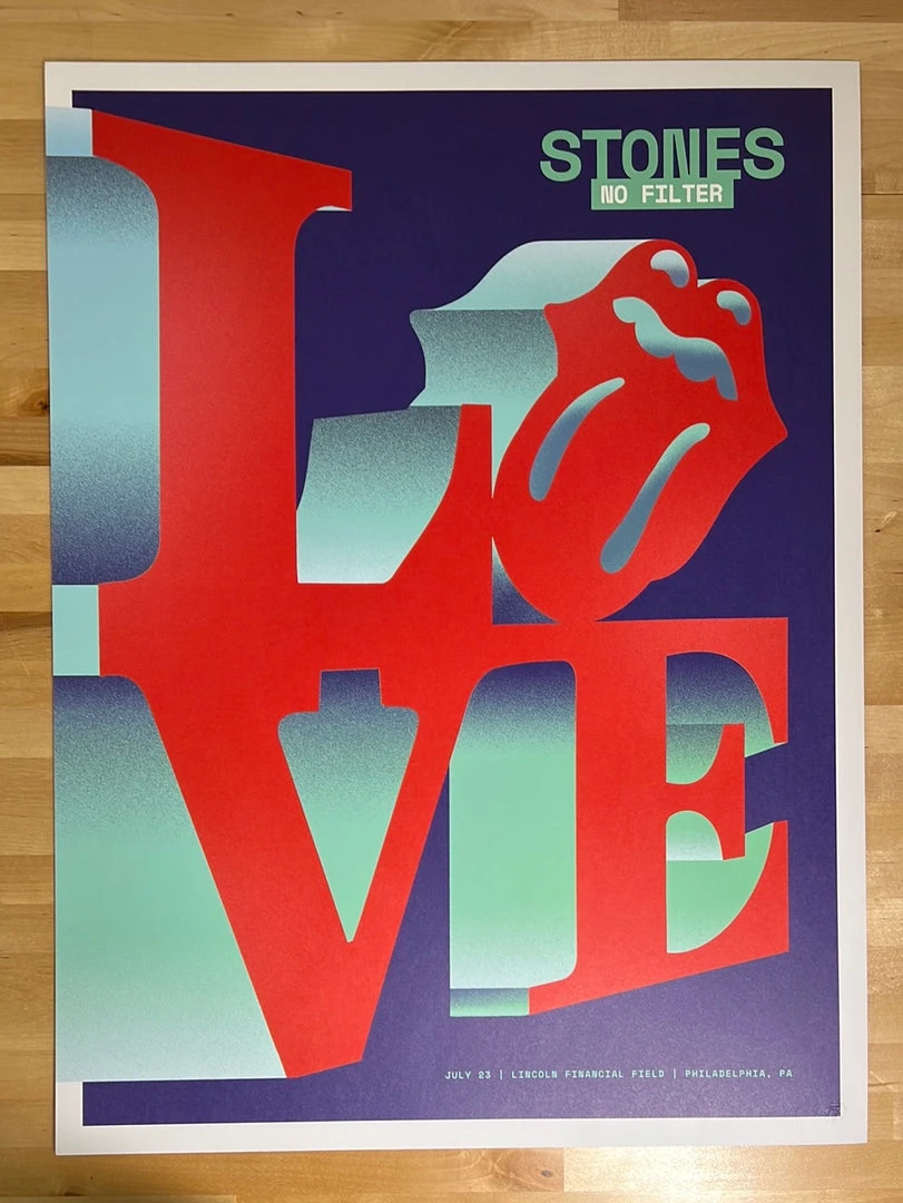 Sold Out Posters Rolling Stones - 2019 Poster No Filter Tour Philadelphia, PA