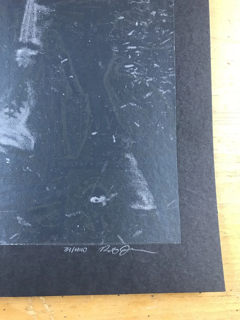 The Raconteurs - 2008 Rob Jones Poster Black Light, Stamps, Jack White Gig Posters