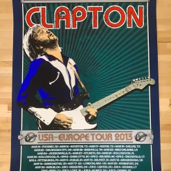 Eric Clapton - 2013 Ron Donovan Firehouse Poster European Tour Gig Posters
