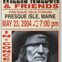Willie Nelson - 2004 Franks Brothers 5/23 Poster Presque Isle, ME Gig Posters
