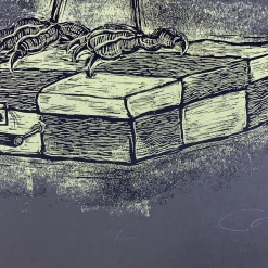 Rural Corvus - 2009 Dan Grzeca Poster Art Print Charcoal Grey