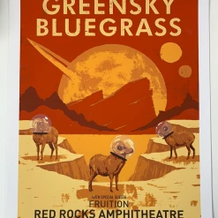 Greensky Bluegrass - 2017 John Vogl Poster Morrison, CO Red Rocks