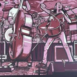 The Avett Brothers - 2021 Darin Shock Poster Red Rocks Morrison, CO 7/10