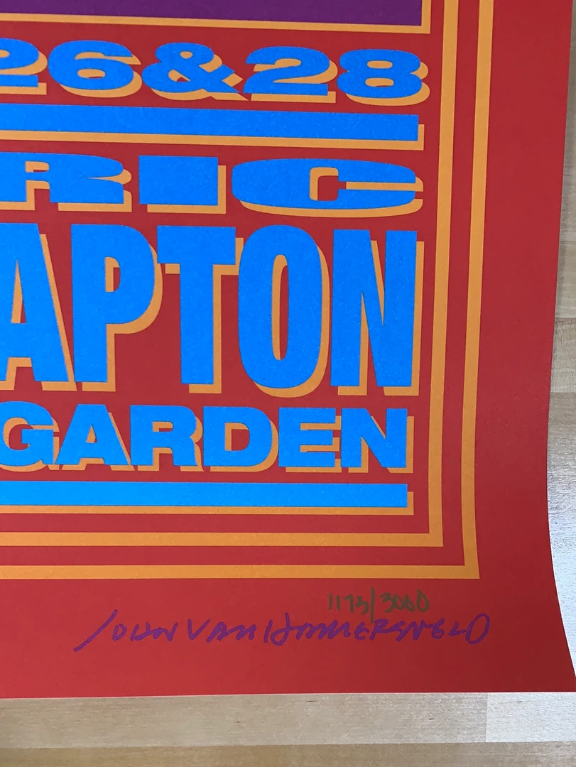 Eric Clapton - 2008 John Van Hamersveld Poster New York, NY MSG