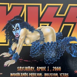 Kiss - 2000 Tommy Pons Poster Woodlands, TX Pavilion