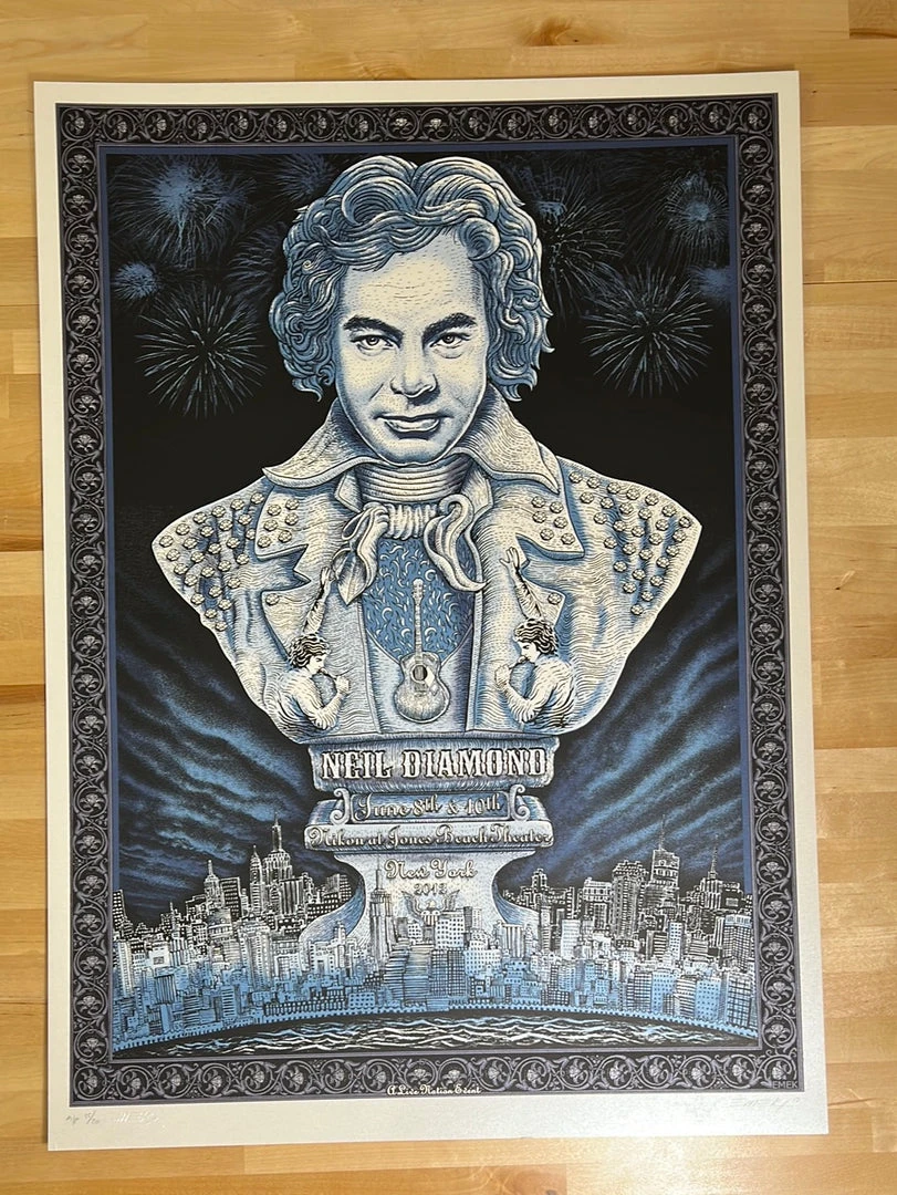 Neil Diamond - 2012 Emek Poster New York, NY S/N/AP