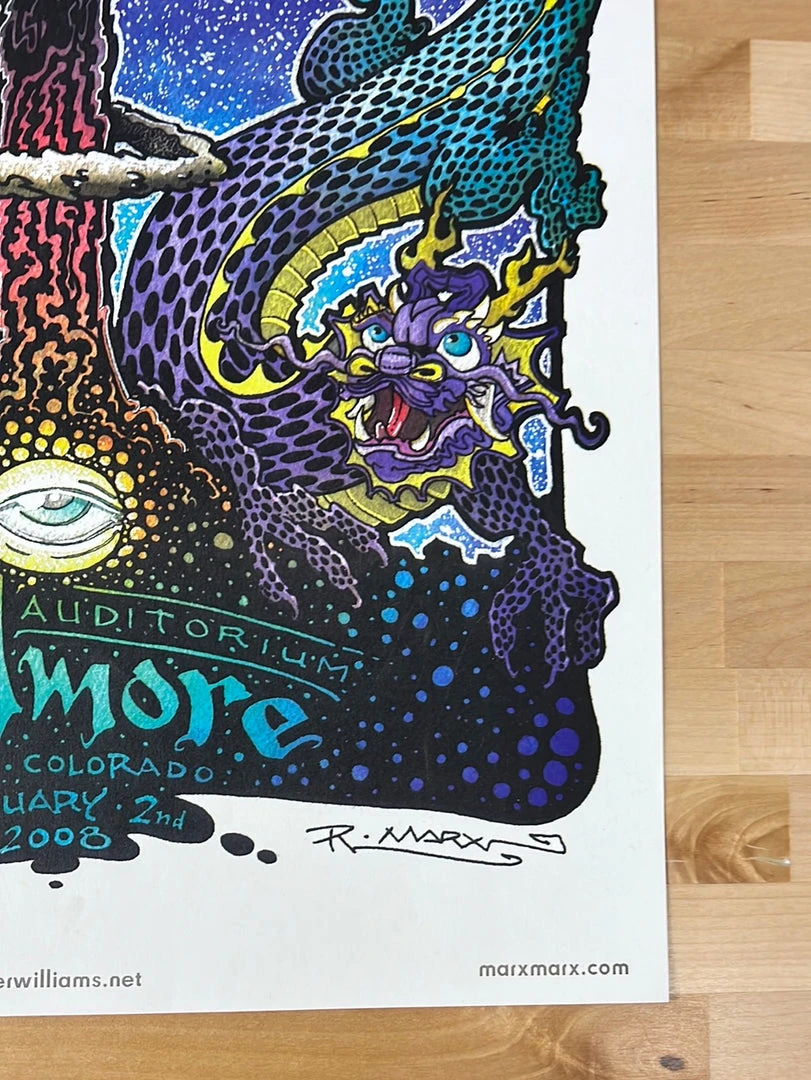 Keller Williams - 2008 Robert Marx Poster The Fillmore, Denver, CO