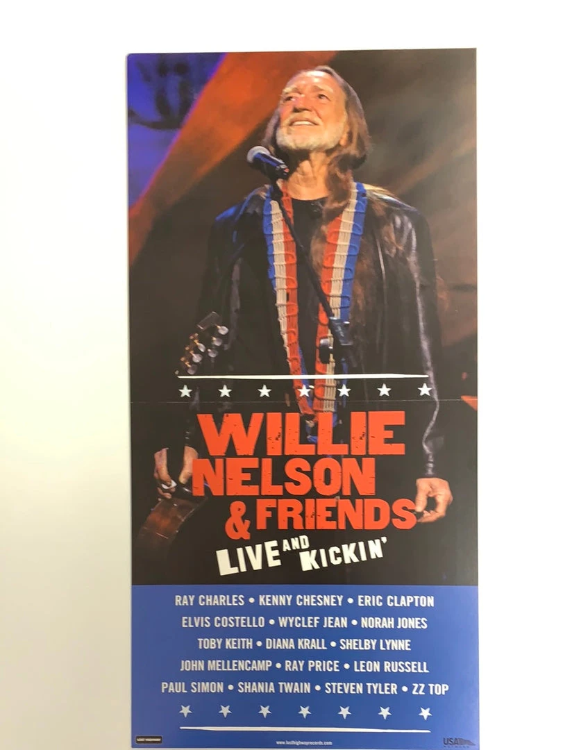 Sold Out Posters Willie Nelson - 2003 Original Vinyl Poster Insert 24x12 Record Art