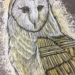 Reconstructed Barn Owl - 2013 Dan Grzeca Poster Art Print Charcoal Brown Art Prints