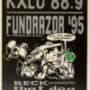TAZ KXLU Fundraiser - 1995 T.A.Z. Poster Beck Los Angeles, CA 1st Ed Gig Posters